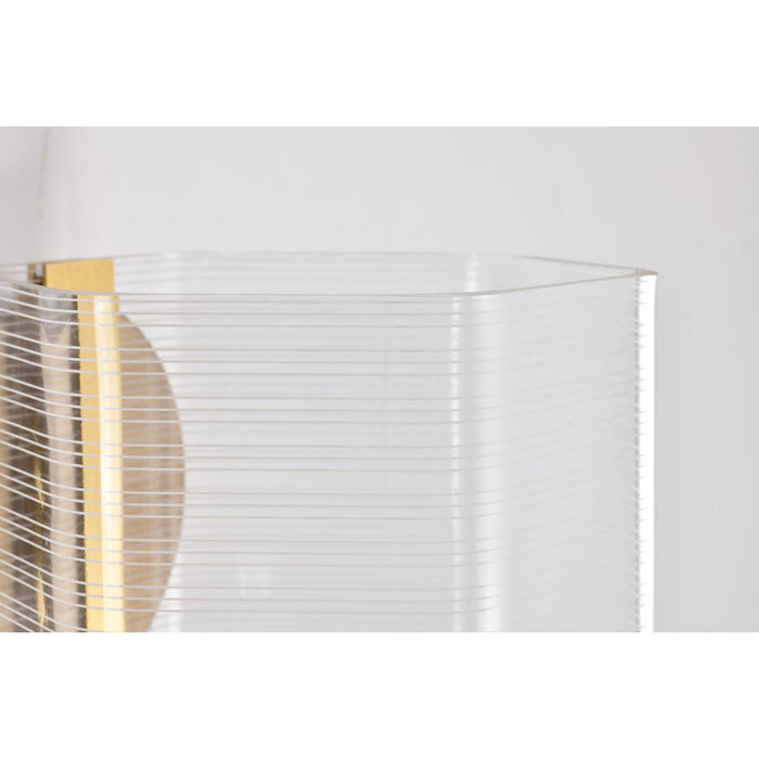 SATCO/NUVO Kenzo LED 1-Light Wall Sconce 6W 3000K 90 CRI Vintage Brass Finish Light Guide Panel (62-2407)