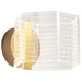 SATCO/NUVO Kenzo LED 1-Light Wall Sconce 6W 3000K 90 CRI Vintage Brass Finish Light Guide Panel (62-2407)
