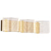 SATCO/NUVO Kenzo LED 3-Light Vanity 15W 3000K 90 CRI Vintage Brass Finish Light Guide Panel (62-2408)