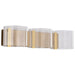 SATCO/NUVO Kenzo LED 3-Light Vanity 15W 3000K 90 CRI Vintage Brass Finish Light Guide Panel (62-2408)