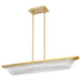 SATCO/NUVO Idris LED Island Pendant Vintage Brass Finish Light Guide Panels (62-2411)