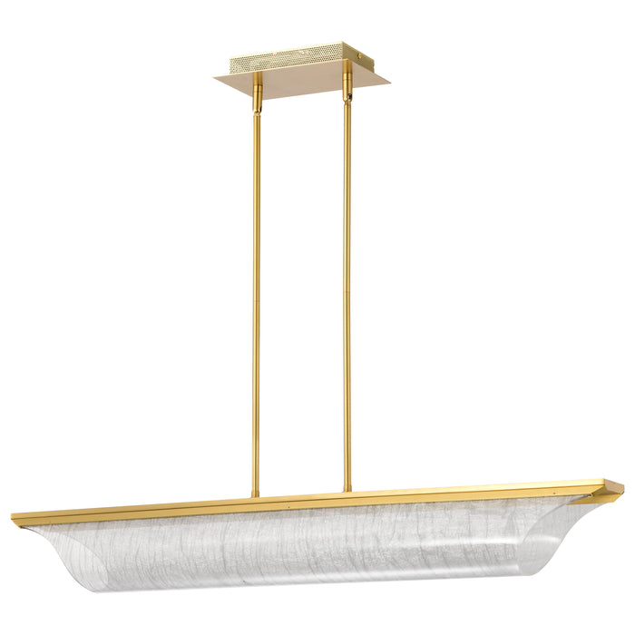 SATCO/NUVO Idris LED Island Pendant Vintage Brass Finish Light Guide Panels (62-2411)
