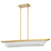 SATCO/NUVO Idris LED Island Pendant Vintage Brass Finish Light Guide Panels (62-2411)