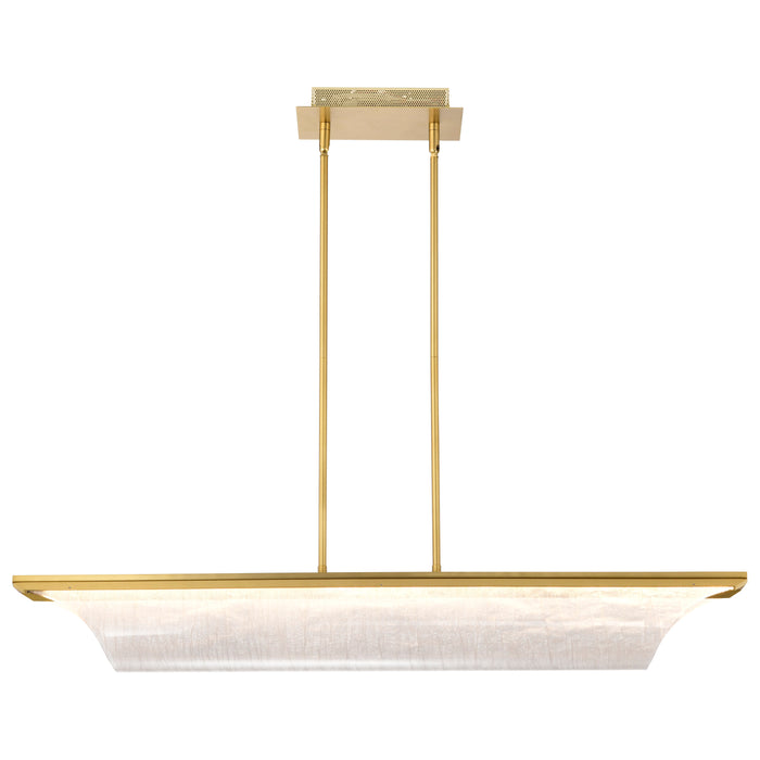 SATCO/NUVO Idris LED Island Pendant Vintage Brass Finish Light Guide Panels (62-2411)