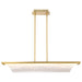 SATCO/NUVO Idris LED Island Pendant Vintage Brass Finish Light Guide Panels (62-2411)