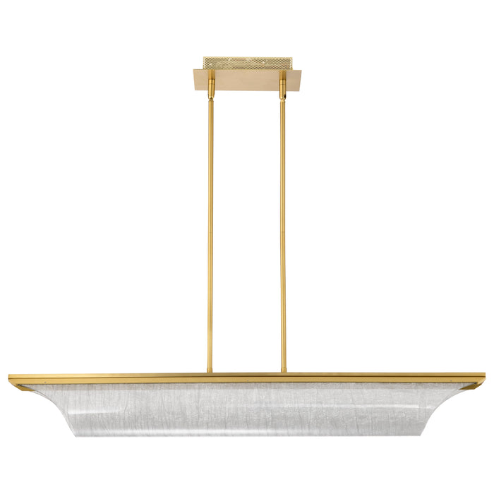 SATCO/NUVO Idris LED Island Pendant Vintage Brass Finish Light Guide Panels (62-2411)