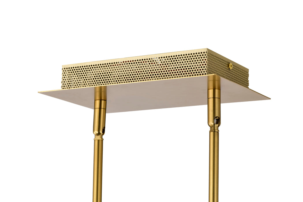 SATCO/NUVO Idris LED Island Pendant Vintage Brass Finish Light Guide Panels (62-2411)
