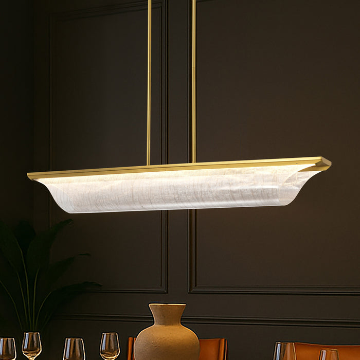 SATCO/NUVO Idris LED Island Pendant Vintage Brass Finish Light Guide Panels (62-2411)
