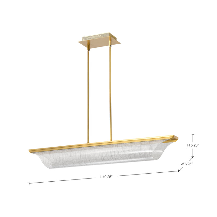 SATCO/NUVO Idris LED Island Pendant Vintage Brass Finish Light Guide Panels (62-2411)