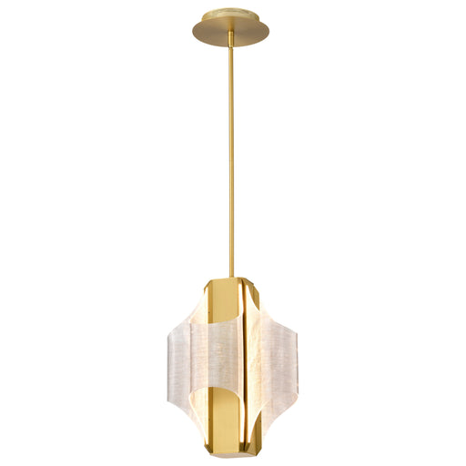 SATCO/NUVO Idris LED 4-Light Pendant Vintage Brass Finish Light Guide Panels (62-2412)