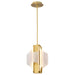 SATCO/NUVO Idris LED 4-Light Pendant Vintage Brass Finish Light Guide Panels (62-2412)