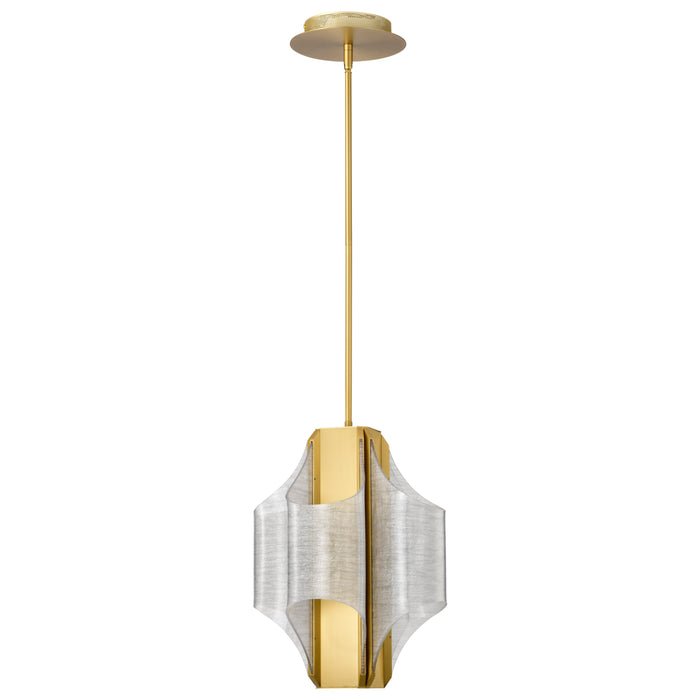 SATCO/NUVO Idris LED 4-Light Pendant Vintage Brass Finish Light Guide Panels (62-2412)