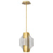 SATCO/NUVO Idris LED 4-Light Pendant Vintage Brass Finish Light Guide Panels (62-2412)