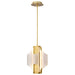 SATCO/NUVO Idris LED 4-Light Pendant Vintage Brass Finish Light Guide Panels (62-2412)