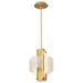SATCO/NUVO Idris LED 4-Light Pendant Vintage Brass Finish Light Guide Panels (62-2412)