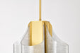 SATCO/NUVO Idris LED 4-Light Pendant Vintage Brass Finish Light Guide Panels (62-2412)