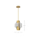SATCO/NUVO Idris LED 4-Light Pendant Vintage Brass Finish Light Guide Panels (62-2412)