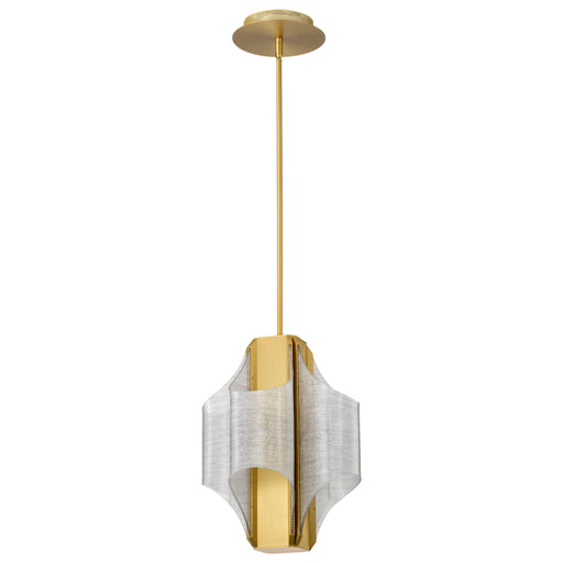 SATCO/NUVO Idris LED 4-Light Pendant Vintage Brass Finish Light Guide Panels (62-2412)