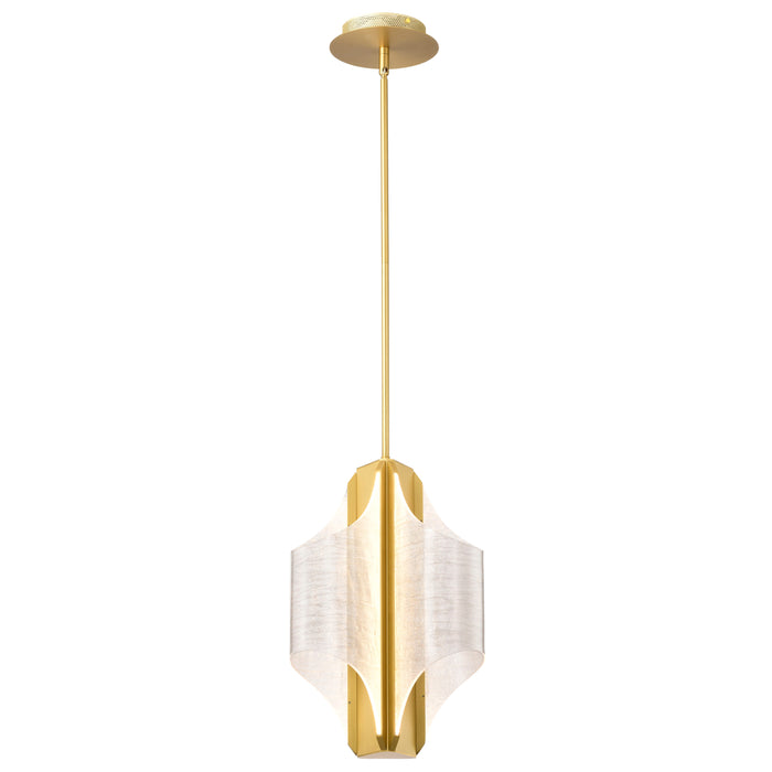SATCO/NUVO Idris LED 3-Light Pendant Vintage Brass Finish Light Guide Panels (62-2413)