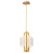 SATCO/NUVO Idris LED 3-Light Pendant Vintage Brass Finish Light Guide Panels (62-2413)