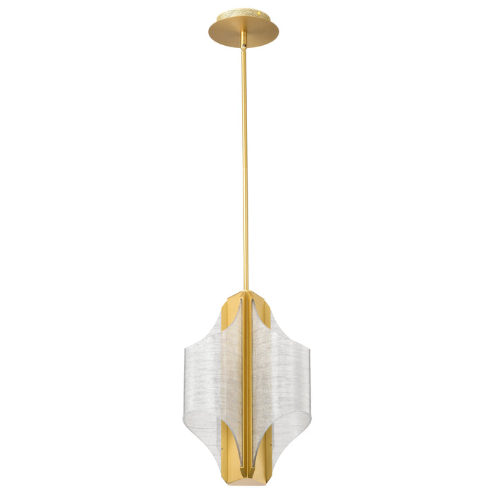 SATCO/NUVO Idris LED 3-Light Pendant Vintage Brass Finish Light Guide Panels (62-2413)