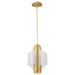 SATCO/NUVO Idris LED 3-Light Pendant Vintage Brass Finish Light Guide Panels (62-2413)