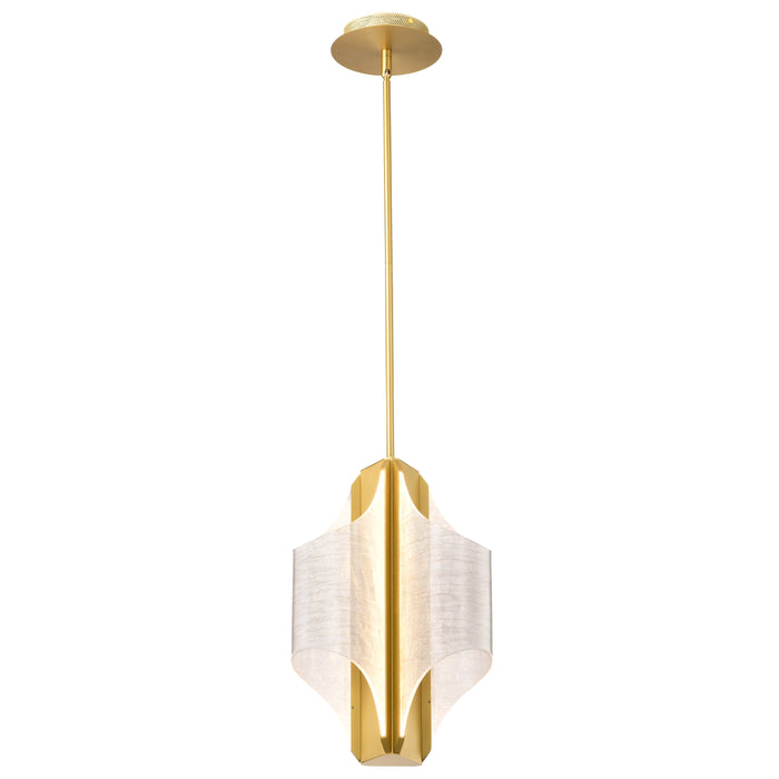 SATCO/NUVO Idris LED 3-Light Pendant Vintage Brass Finish Light Guide Panels (62-2413)