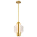 SATCO/NUVO Idris LED 3-Light Pendant Vintage Brass Finish Light Guide Panels (62-2413)