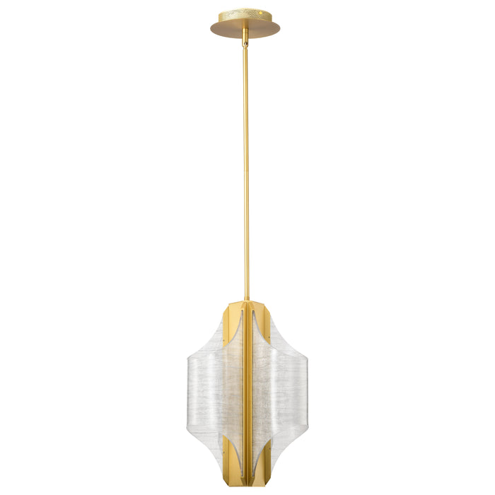SATCO/NUVO Idris LED 3-Light Pendant Vintage Brass Finish Light Guide Panels (62-2413)