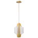 SATCO/NUVO Idris LED 3-Light Pendant Vintage Brass Finish Light Guide Panels (62-2413)