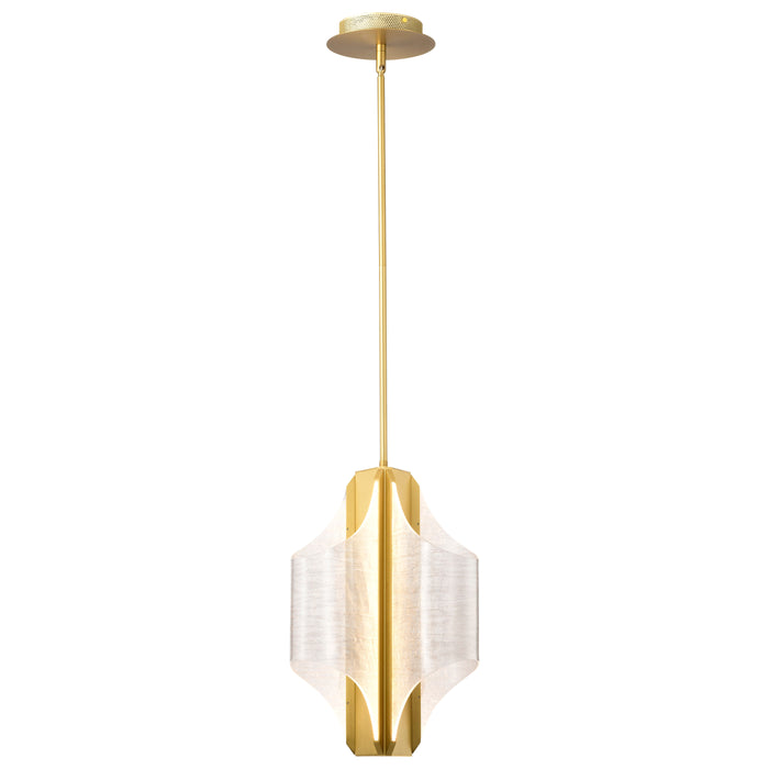 SATCO/NUVO Idris LED 3-Light Pendant Vintage Brass Finish Light Guide Panels (62-2413)