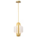 SATCO/NUVO Idris LED 3-Light Pendant Vintage Brass Finish Light Guide Panels (62-2413)