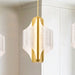 SATCO/NUVO Idris LED 3-Light Pendant Vintage Brass Finish Light Guide Panels (62-2413)
