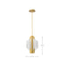 SATCO/NUVO Idris LED 3-Light Pendant Vintage Brass Finish Light Guide Panels (62-2413)