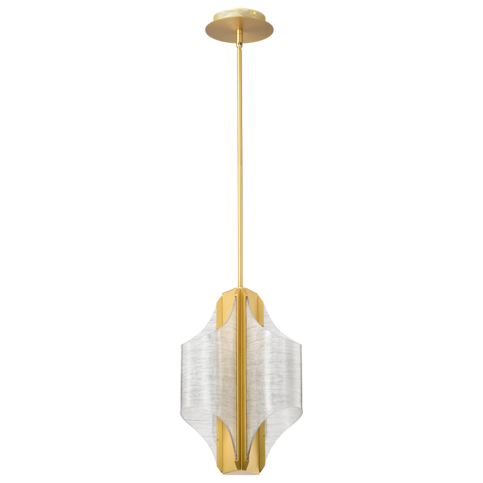 SATCO/NUVO Idris LED 3-Light Pendant Vintage Brass Finish Light Guide Panels (62-2413)