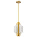 SATCO/NUVO Idris LED 3-Light Pendant Vintage Brass Finish Light Guide Panels (62-2413)