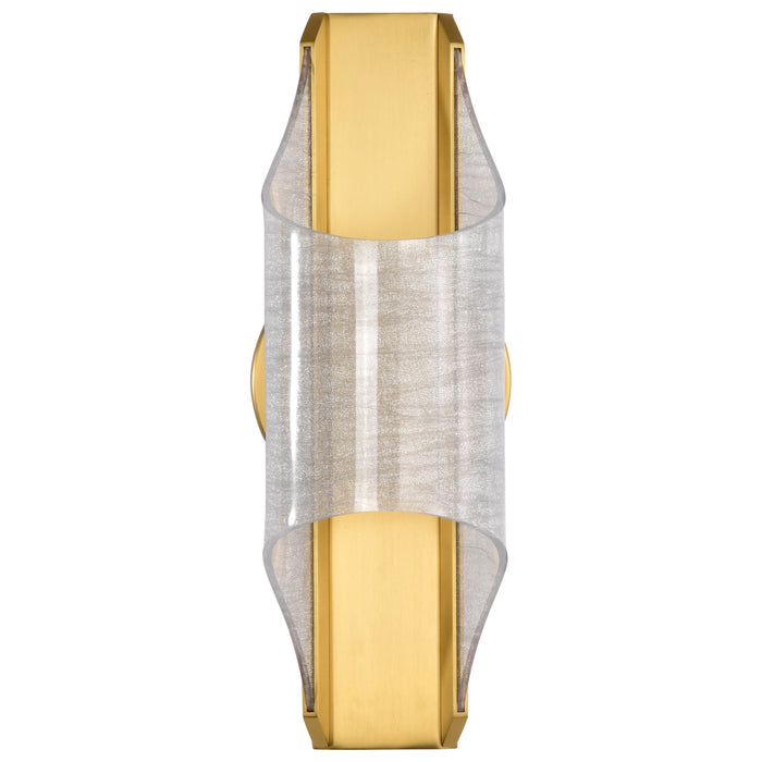 SATCO/NUVO Idris LED 1-Light Wall Sconce Vintage Brass Finish Light Guide Panels (62-2414)