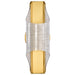 SATCO/NUVO Idris LED 1-Light Wall Sconce Vintage Brass Finish Light Guide Panels (62-2414)