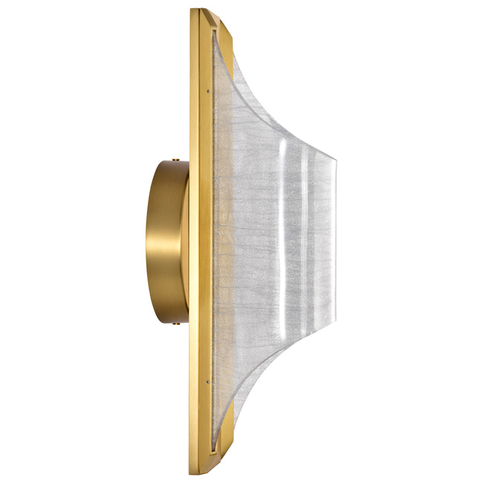 SATCO/NUVO Idris LED 1-Light Wall Sconce Vintage Brass Finish Light Guide Panels (62-2414)