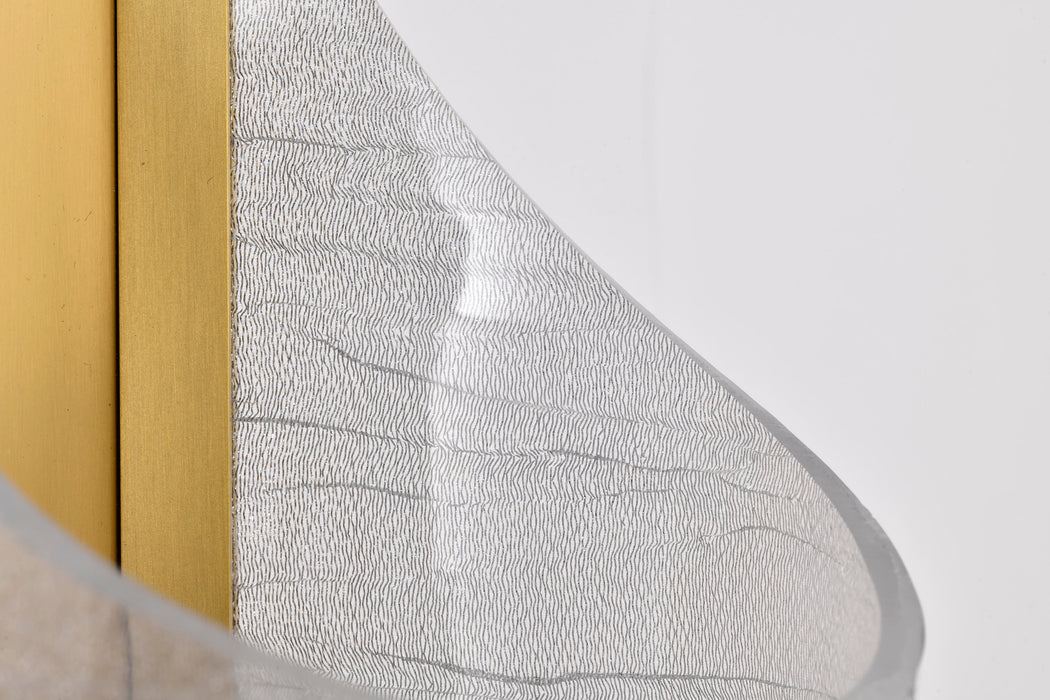 SATCO/NUVO Idris LED 1-Light Wall Sconce Vintage Brass Finish Light Guide Panels (62-2414)