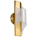 SATCO/NUVO Idris LED 1-Light Wall Sconce Vintage Brass Finish Light Guide Panels (62-2414)