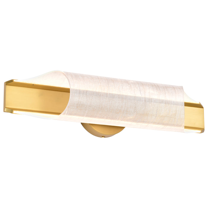 SATCO/NUVO Idris LED 3-Light Wall Sconce Vintage Brass Finish Light Guide Panels (62-2415)