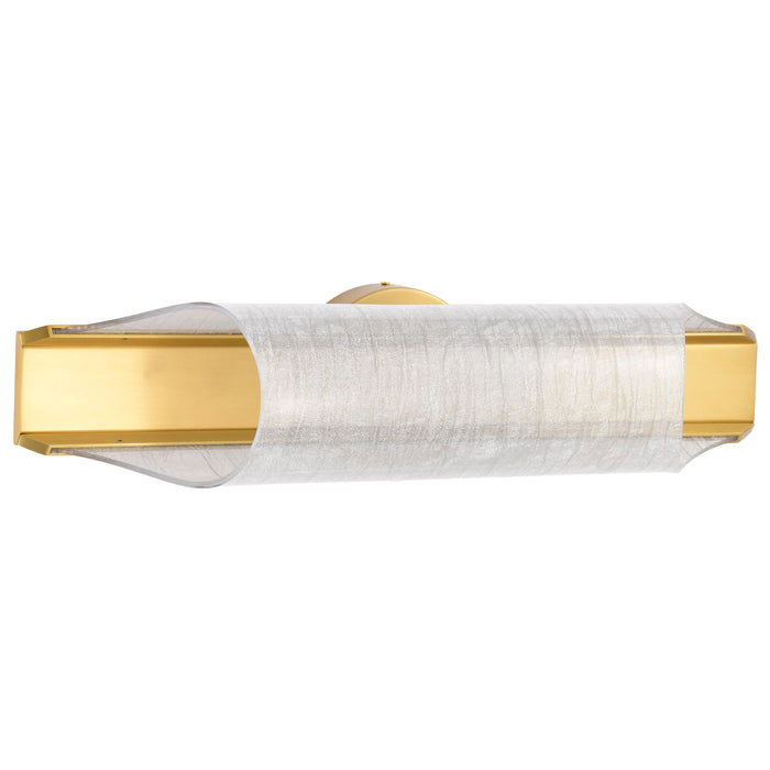 SATCO/NUVO Idris LED 3-Light Wall Sconce Vintage Brass Finish Light Guide Panels (62-2415)