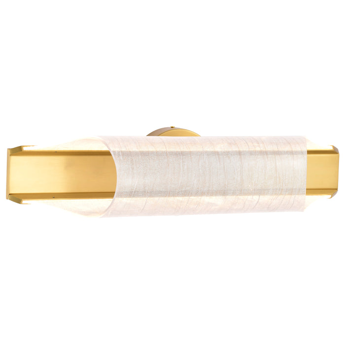 SATCO/NUVO Idris LED 3-Light Wall Sconce Vintage Brass Finish Light Guide Panels (62-2415)