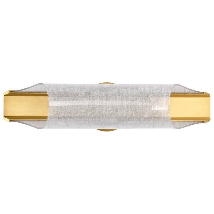 SATCO/NUVO Idris LED 3-Light Wall Sconce Vintage Brass Finish Light Guide Panels (62-2415)