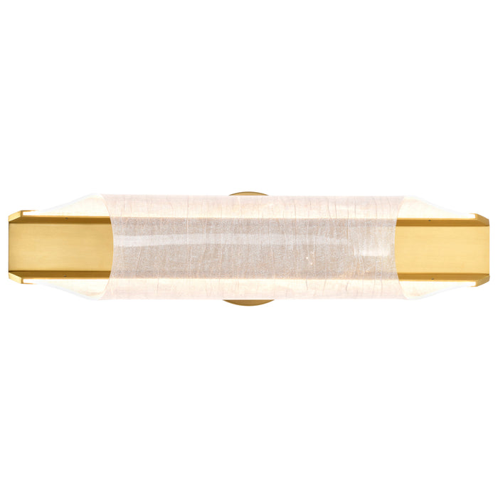 SATCO/NUVO Idris LED 3-Light Wall Sconce Vintage Brass Finish Light Guide Panels (62-2415)