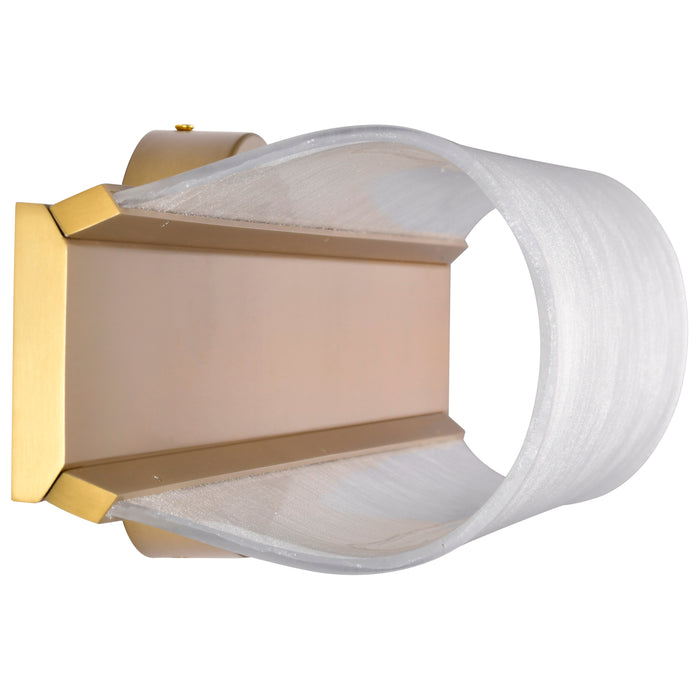 SATCO/NUVO Idris LED 3-Light Wall Sconce Vintage Brass Finish Light Guide Panels (62-2415)