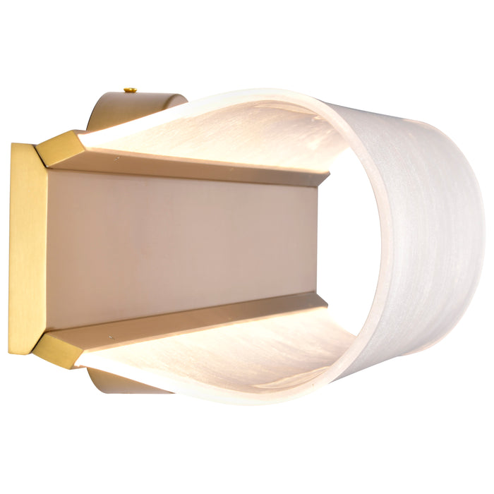 SATCO/NUVO Idris LED 3-Light Wall Sconce Vintage Brass Finish Light Guide Panels (62-2415)