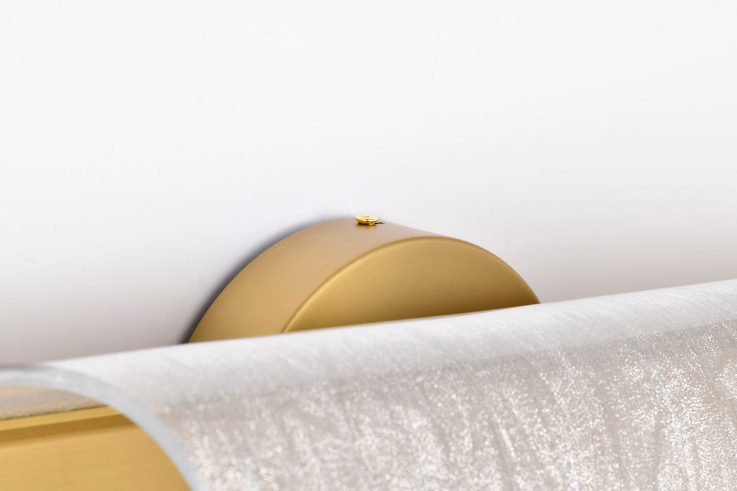 SATCO/NUVO Idris LED 3-Light Wall Sconce Vintage Brass Finish Light Guide Panels (62-2415)