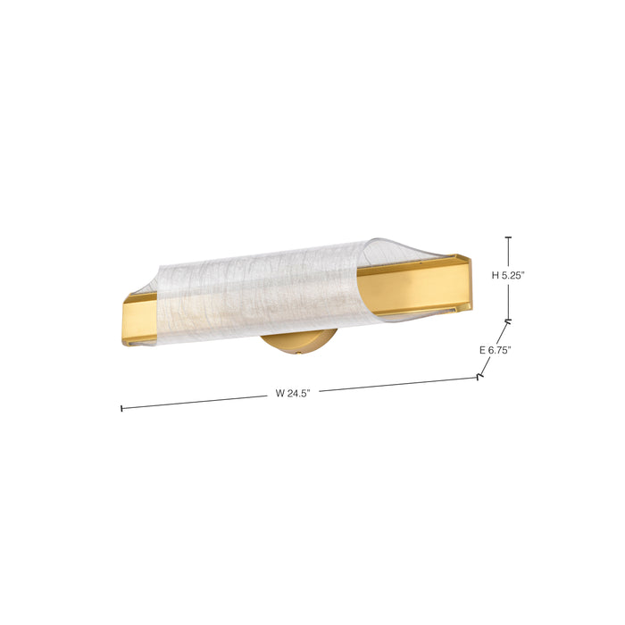 SATCO/NUVO Idris LED 3-Light Wall Sconce Vintage Brass Finish Light Guide Panels (62-2415)
